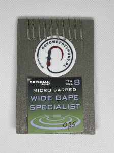 DRENNAN WIDE GAPE SPECIALIST ROZMIAR 8 /igła/ z zadziorem