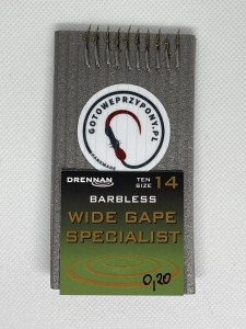 DRENNAN WIDE GAPE SPECIALIST ROZMIAR 14  /igła/ BEZZADZIOROWE